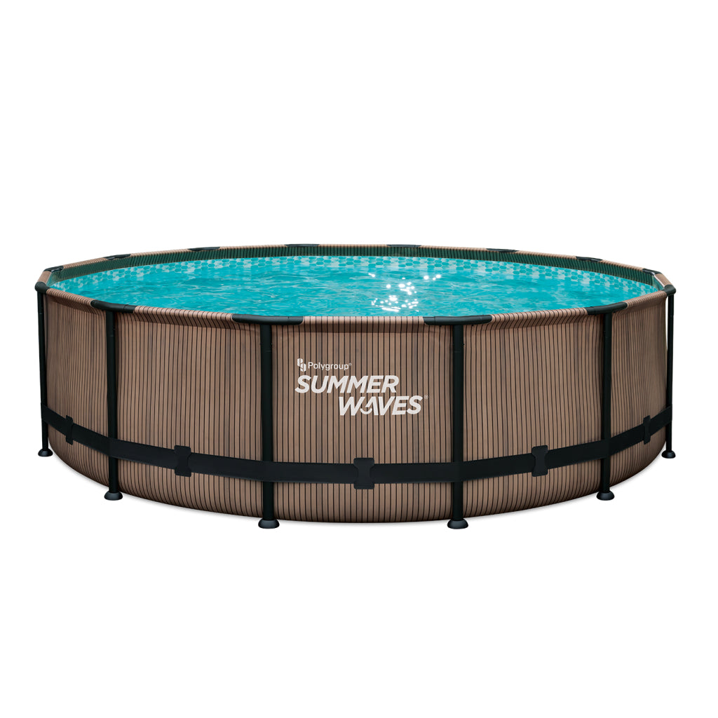 Summer Waves Elite Frame Pool 427 x 107 cm Light Oak