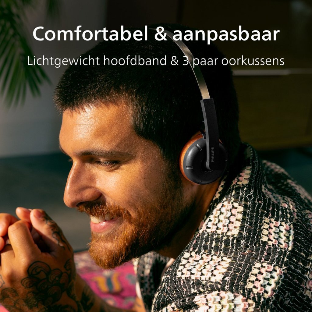 Philips The Ringo Headphones - Wireless - Black - Model TAH2000BK/00
