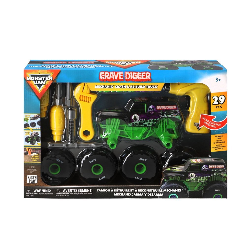 Monster Jam Mechanix Build and Re-Build Grave Digger - 1:18 Scale