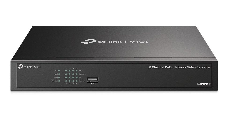 TP-LINK VIGI NVR1008H-8P 8-Channel PoE+ NVR afbeelding 1