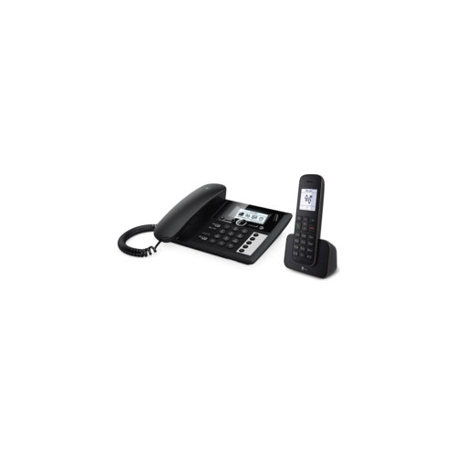 Telekom Sinus PA 207 Plus 1 - Analoges/DECT-Telefon - Drahtgebundenes & drahtloses Handgerät - Freisprecheinrichtung - 150 Eintragungen - Anrufer-Identifikation - Schwarz (40753987) afbeelding 1