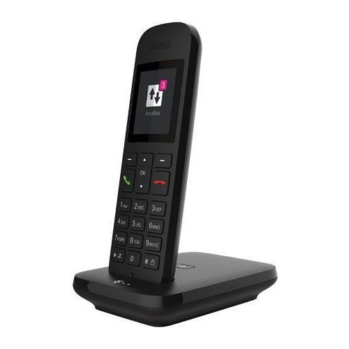 Deutsche Telekom Sinus 12 - Schnurlostelefon mit Rufnummernanzeige - DECT - Schwarz (40844054) afbeelding 1