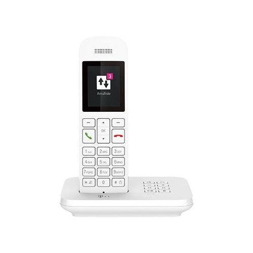 Telekom Sinus A12 - Analoges/DECT-Telefon - Kabelloses Mobilteil - Freisprecheinrichtung - 100 Eintragungen - white (40823659) afbeelding 1