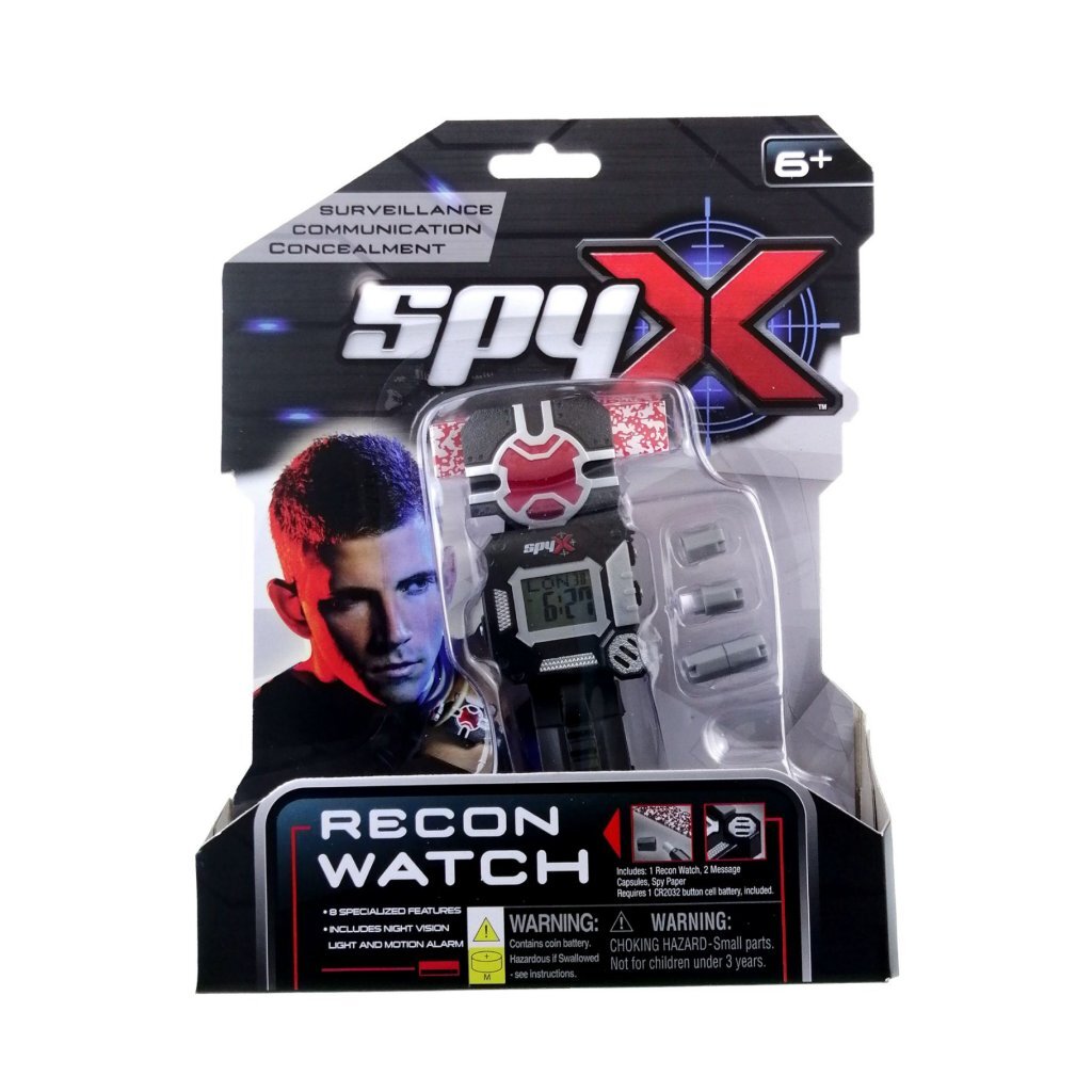 SpyX Black Spy Watch - Light and Sound Effects - Suitable for Children Aged 6 and Up