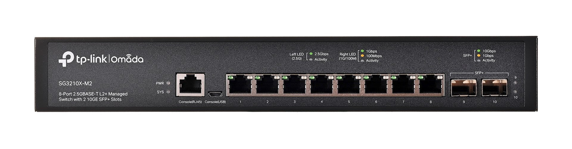 TP-Link Omada SG3210X-M2 V1 - Switch - L2+ - managed - 8 x 2.5GBase-T + 2 x 10Gb Ethernet SFP+ - Desktop, an Rack montierbar (SG3210X-M2) - 4897098689523 - image 3