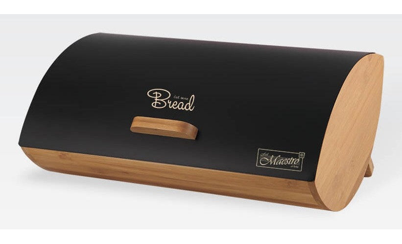 Maestro MR-1775-BLACK bread box Other Black  Wood Bamboo  Metal - 4897144671014 - image 3
