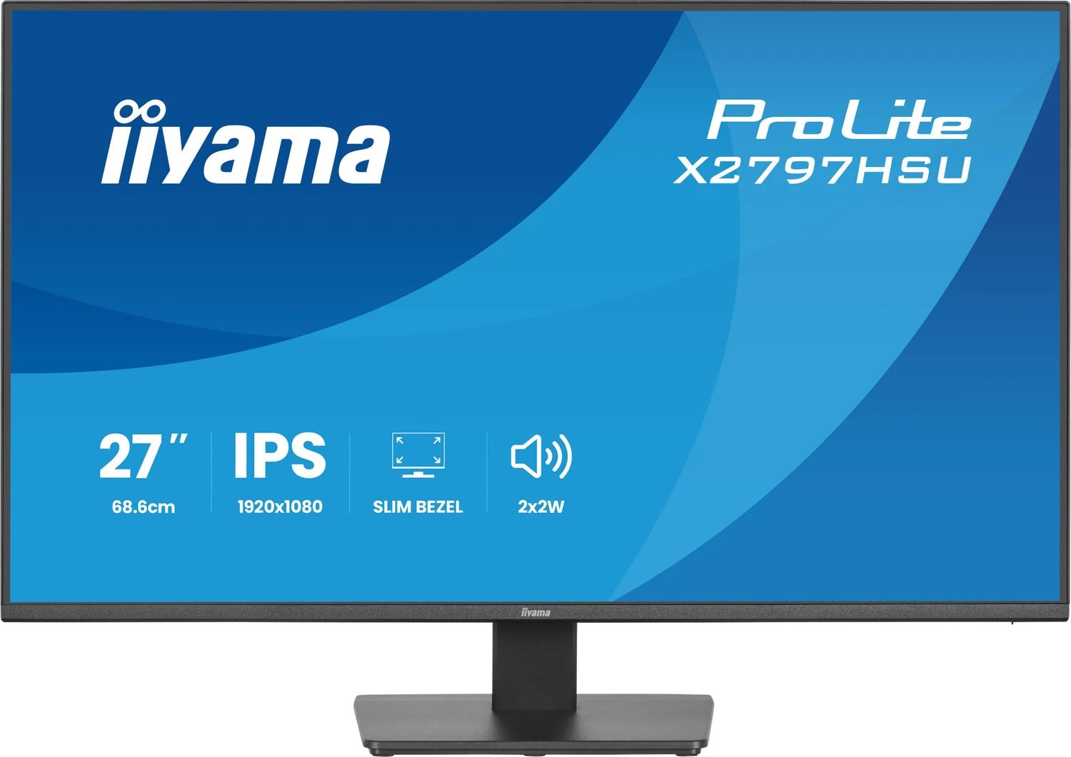 Iiyama ProLite X2797HSU-B1 27" Full HD IPS Office-Monitor, 120Hz, 4ms, HDMI/DP, USB-Hub (X2797HSU-B1) - 4948570125845 - afbeelding 1