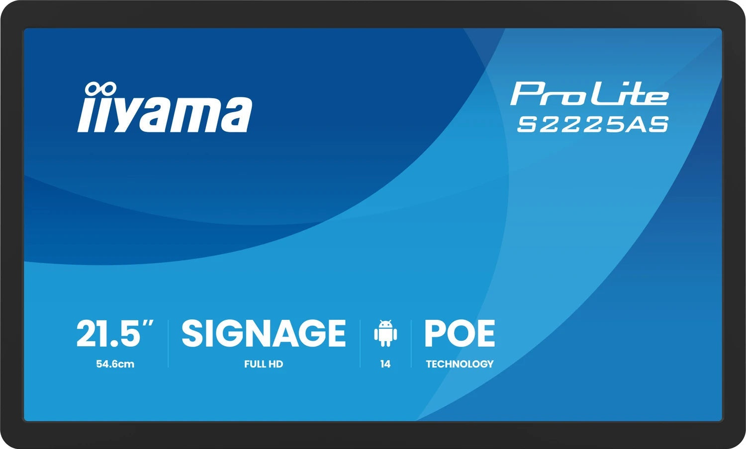 iiyama ProLite S2225AS-B1P Touch-Display 54,6?cm (21,5") Full HD  HDMI/USB-C/LAN  Schwarz - 4948570127177 - afbeelding 1
