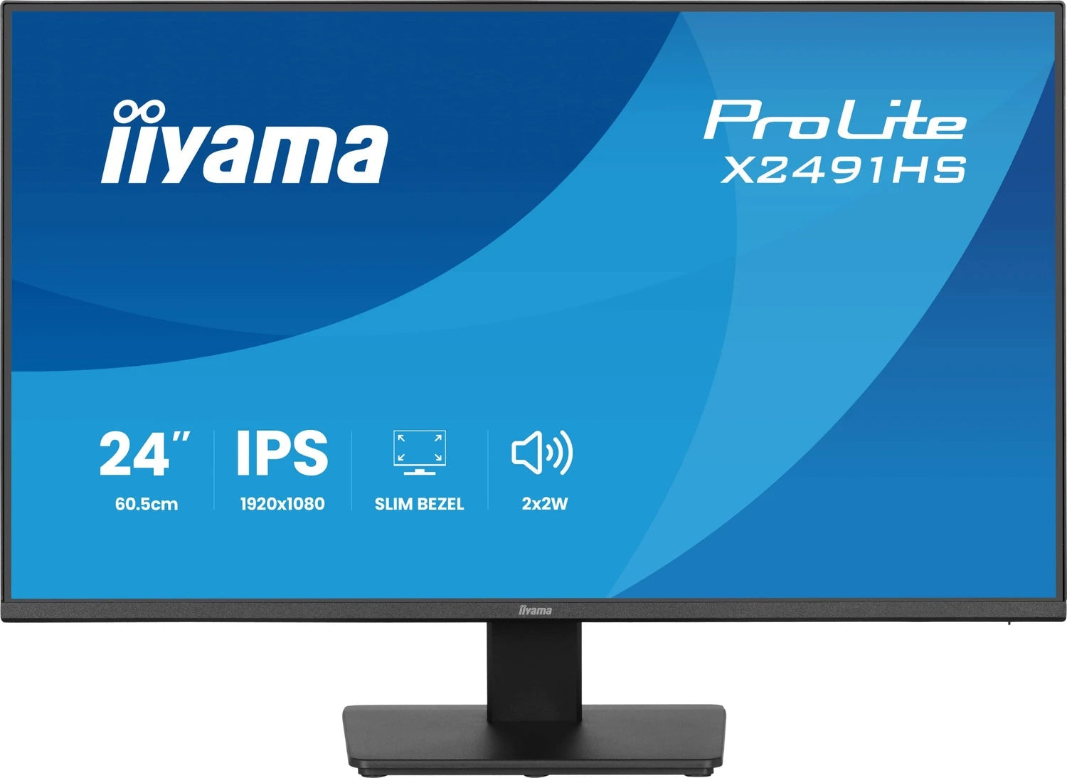 iiyama ProLite X2491HS?B1 LED-Monitor 60,5?cm (24") Full HD  HDMI/DP  Schwarz - 4948570127399 - afbeelding 1