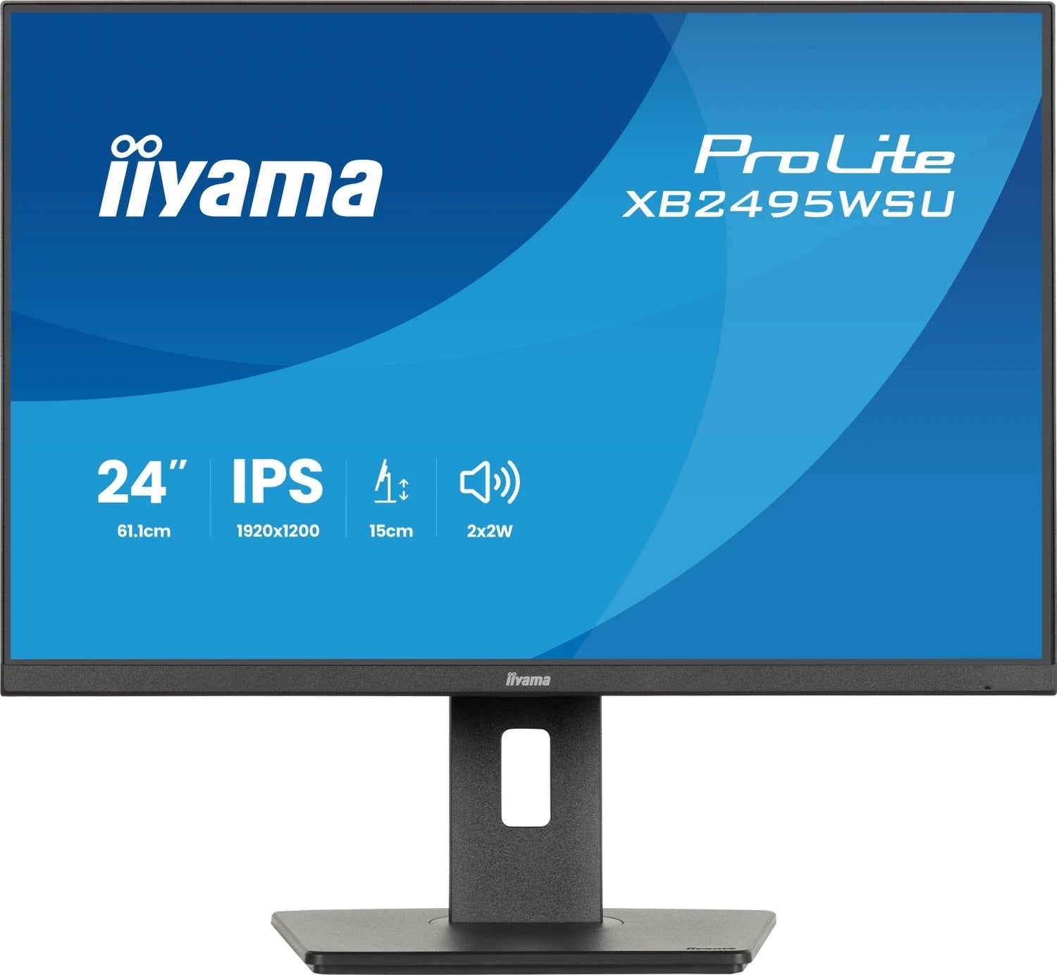 Iiyama ProLite XB2495WSU?B1 Monitor 60,5?cm (24") WUXGA  HDMI/DP/USB?C  Schwarz - 4948570127641 - afbeelding 1
