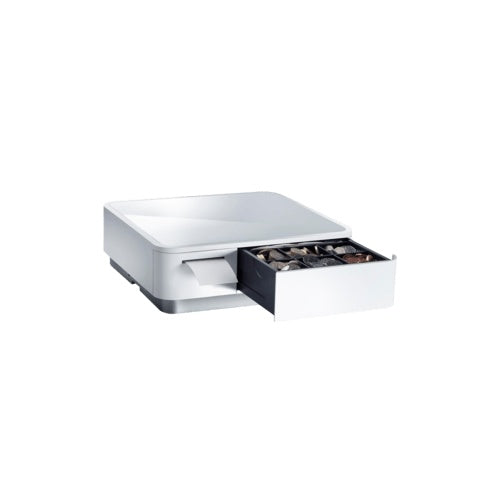 Star mPOP, USB-C, Bluetooth, schwarz Kassenlade-Bondrucker-Kombination, Frontöffnung, Maße (BxHxT): 308x100x300mm, Einsatz: 4 Scheinfächer, 6/8 Münzfächer, 1 Scheckfach, Druck: Thermodirekt, Medienbreite (max): 58mm, Rollendurchmesser (max. afbeelding 1