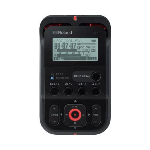 Roland R-07-BK Digitaler Audiorekorder 24 Bit 96 kHz Schwarz (R-07-BK) afbeelding 1
