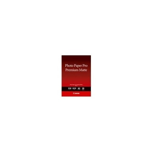 Canon Pro Premium PM-101 - Smooth matte photo paper - 310 Mikron - A3 (297 x 420 mm) - 210 g/m2 - 20 Blatt - für PIXMA PRO-1, PRO-10, PRO-100 (8657B006) afbeelding 1