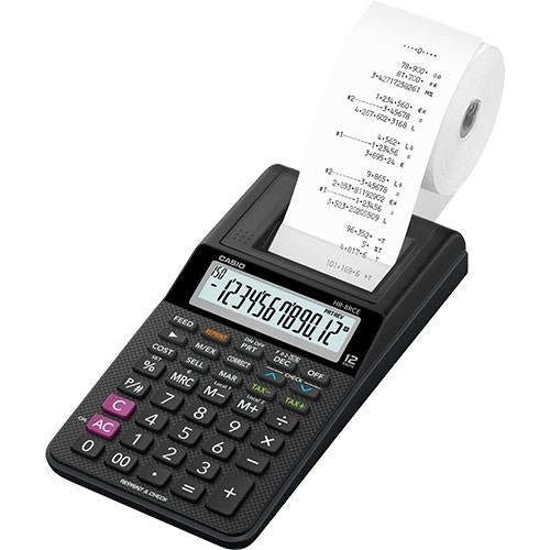 Casio HR-8RCE - Druckrechner - LCD - 12 Stellen - Batterie - Schwarz (HR-8RCE-BK) afbeelding 1