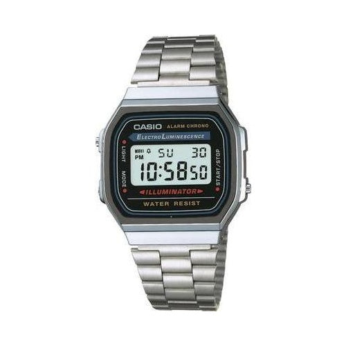 Casio A168WA-1YES Bracelet watch Männlich Elektronisch Silber Uhr (A168WA-1YES) afbeelding 1