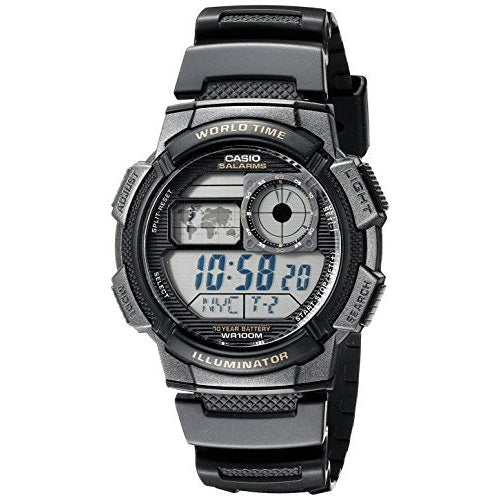 Casio AE-1000W-1AVEF. Gehäusematerial: Harz, Bandmaterial: Harz. Akku-/Batterietyp: CR2025, Batterie Lebensdauer: 10 Jahr(e). Gewicht: 40 g. Abmessungen (BxTxH): 43,7 x 13,7 x 48,1 mm (AE-1000W-1AVEF) afbeelding 2