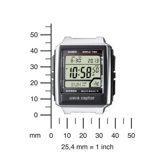 Casio Funk Armbanduhr WV-59E-1AVEF (L x B x H) 48.3 x 39 x 12.5 mm Silber Gehäusematerial=Edelstahl, Resin Material (Armband)=Resin (WV-59E-1AVEF) afbeelding 3