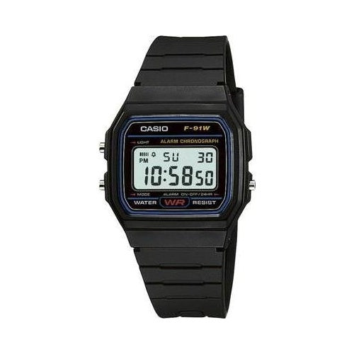 Casio Armbanduhr digital F-91W-1YEF black (F-91W-1YEF) afbeelding 1