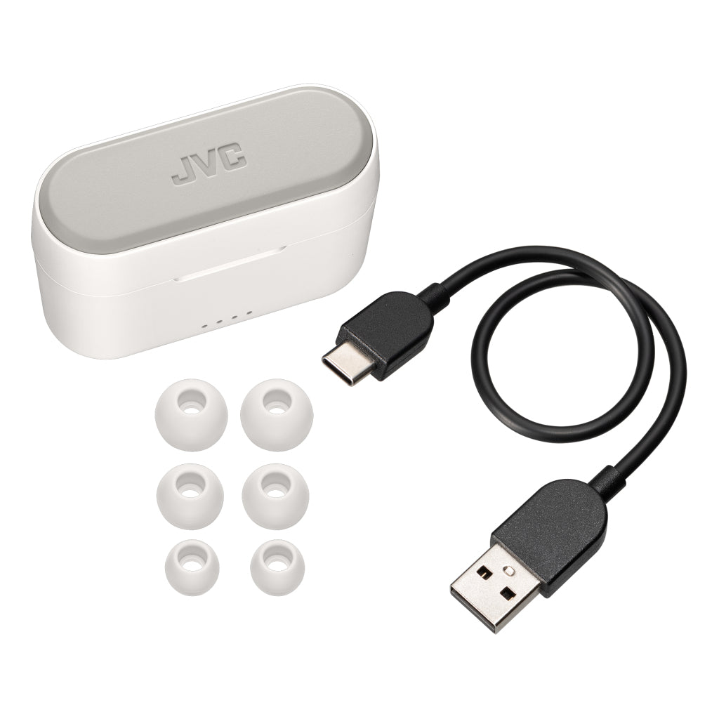 JVC HA-A9T-W In-Ear Earbuds White - Wireless - 30 Hours Playback