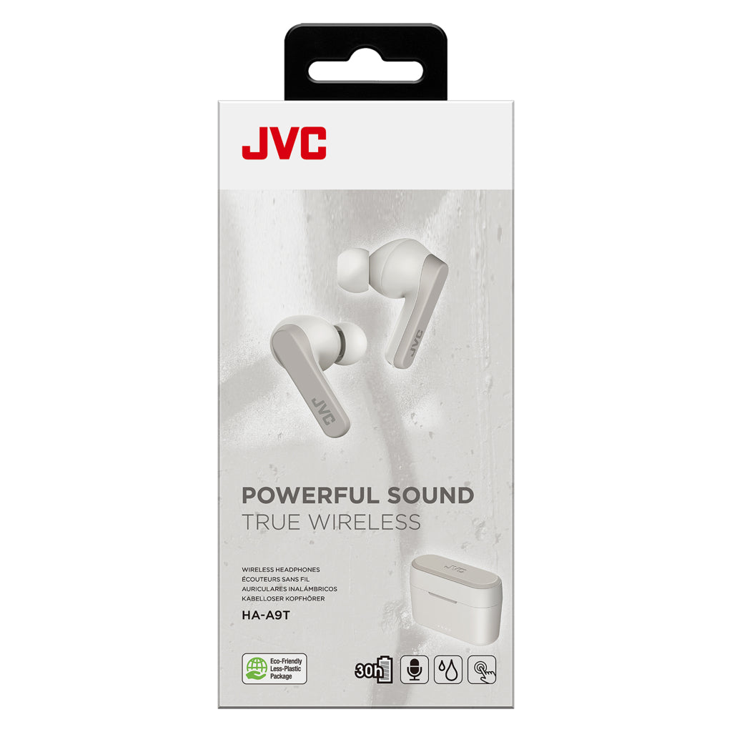 JVC HA-A9T-W In-Ear Earbuds White - Wireless - 30 Hours Playback