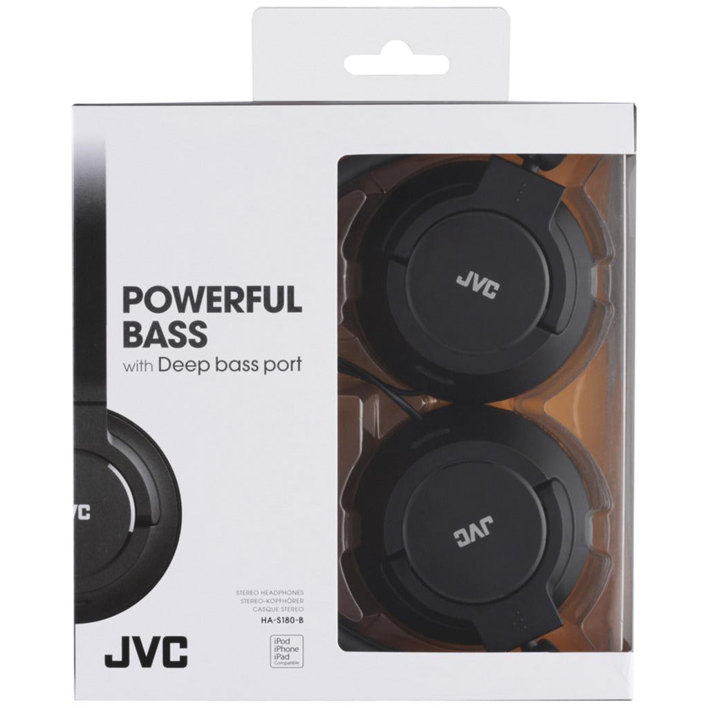 JVC Headphones Ha-s180 Black - 30 mm Driver - Original Version
