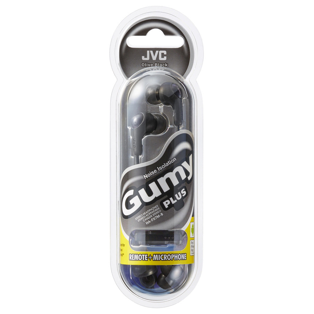 JVC In-ear Headphones with Microphone Ha-fx7m Black - 9 mm Driver - Compatible with iPhone/Android