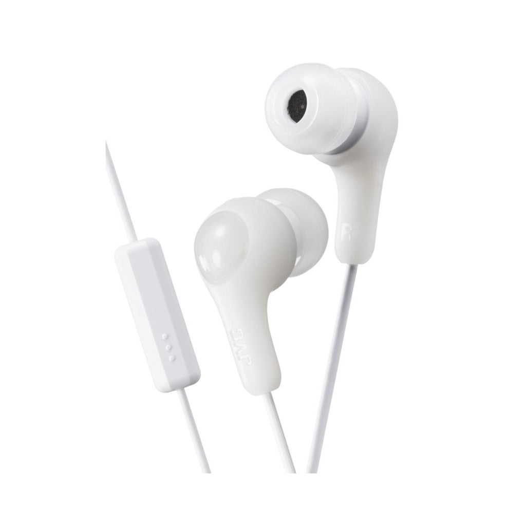 JVC In-ear Headphones with Microphone Ha-fx7m White - 9 mm Driver - Compatible with iPhone/Android