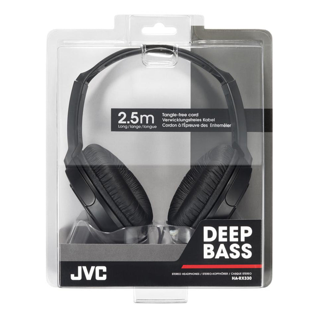 JVC Headphones HA-RX330 Black - 40 mm Driver - Original Version