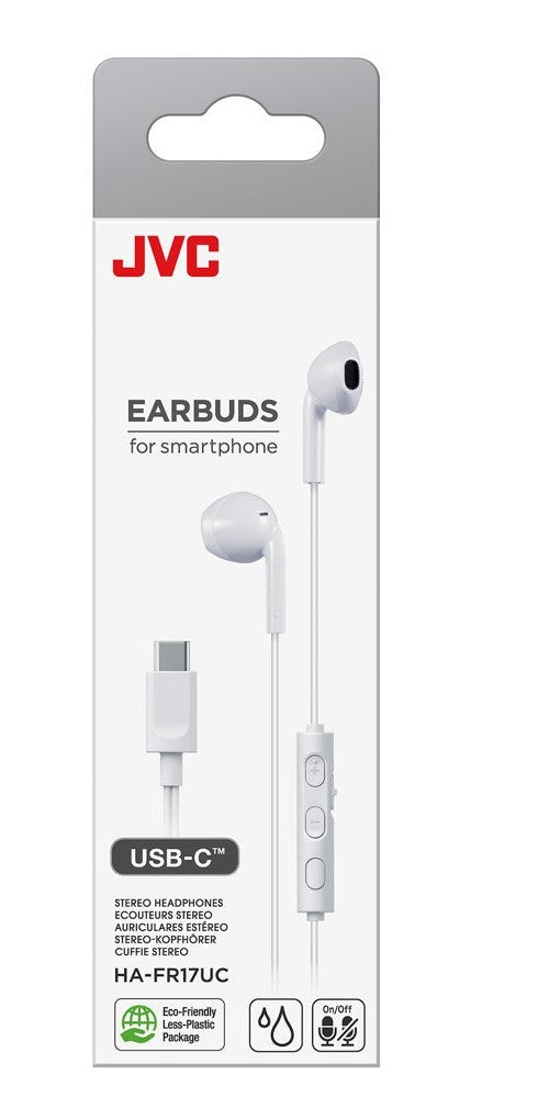 JVC HA-FR17UC USB Type-C Wired In-Ear Headphones White afbeelding 2