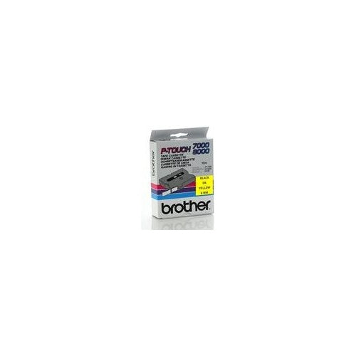 Brother TX611 - Schwarz auf Gelb - Rolle (0,6 cm x 15,2 m) 1 Kassette(n) laminiertes Band - für P-Touch PT-7000, PT-8000, PT-PC (TX-611) - 4977766051620 - image 1