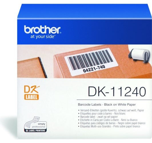 Brother DK-11240 - Schwarz auf Weiß - 51 x 102 mm 600 Etikett(en) Versandetiketten - für Brother QL-1050, QL-1050N, QL-550 afbeelding 1