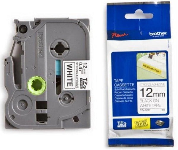 Brother Bro Tape Wit-zwart12mm Tze-231 afbeelding 1