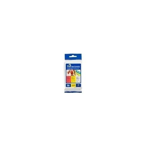 Brother TZe 31M3 - Laminiertes Band - schwarz auf rot, Schwarz auf Weiß, Schwarz auf Gelb - Rolle (1,2 cm x 8 m) - 3 Rolle(n) - für P-Touch PT-1000, 1010, 1080, 1090, 1260, 1280, 1830, 2100, 2700, 7500, 7600, 900, E100 (TZE31M3) afbeelding 1