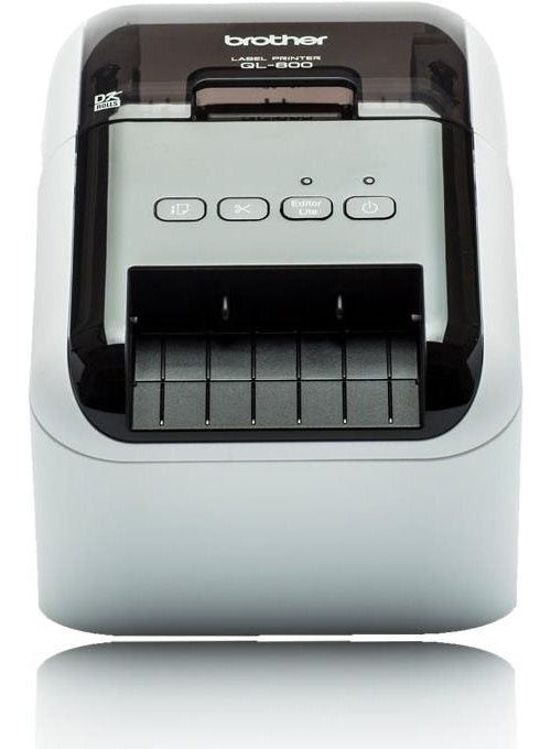 Brother QL-800 - Etikettendrucker - zweifarbig (monochrom) - Thermodirekt - Rolle (6,2 cm) - 300 x 600 dpi - bis zu 148 mm/Sek. - USB 2.0, USB-Host - Cutter (QL800ZG1) afbeelding 1