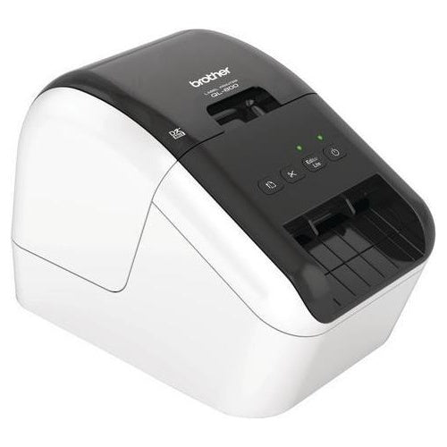 Brother QL-800 - Etikettendrucker - zweifarbig (monochrom) - Thermopapier - Rolle (6,2 cm) - 300 x 600 dpi - bis zu 93 Etiketten/Min. - USB 2.0 - Schwarz, weiß (MIG2777086) afbeelding 1