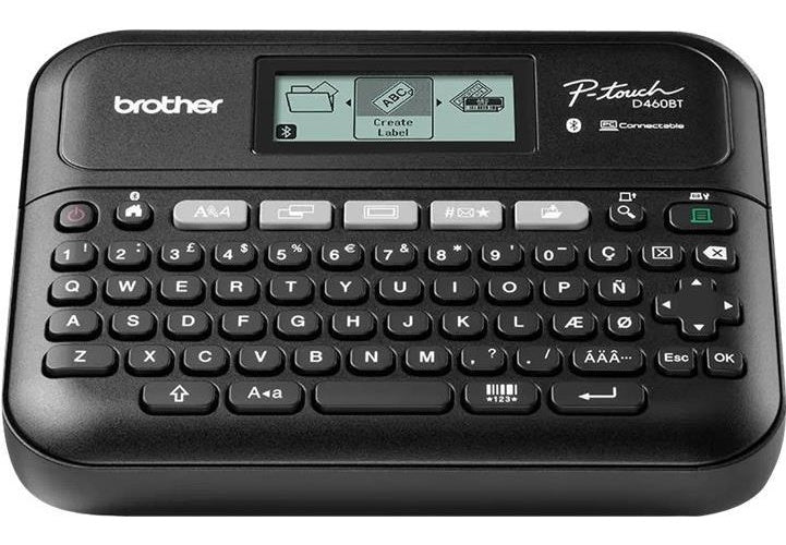 Brother P-Touch PT-D460BTVP - Beschriftungsgerät - s/w - Thermotransfer - 18 mm Breite - 180 dpi - bis zu 30 mm/Sek. - USB, Bluetooth 5.0 - Cutter - 5-zeiliger Druck, Spiegelschrift, Vertikaler Druck, Mehrfachausdruck - Schwarz (PTD460BTVPR afbeelding 1