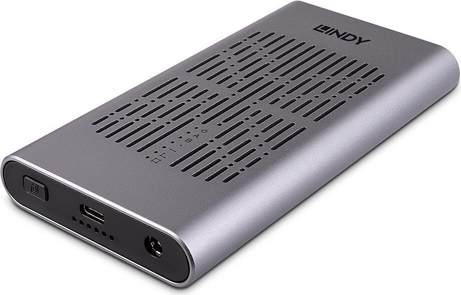 Lindy USB 3.2 Dual M.2 NVMe SSD Enclosure - Tool-Free Design - Supports Offline Cloning