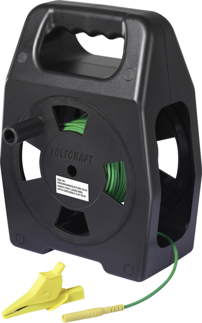 Voltcraft EML-50 Ground Measurement Cable 50 m Green CAT III 1000 V Plastic Fiber VC-17312695