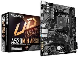 GIGABYTE A520M H ARGB Motherboard Socket AM4 Supports AMD Ryzen 5000 Series Model 590447