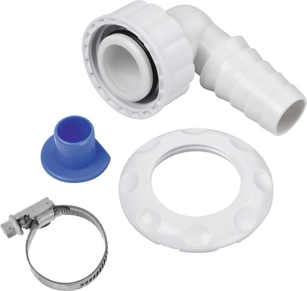 XAVAX Siphon Connector for Wall-Mounted Siphons without Cleaning Opening (00220737)