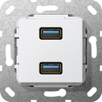 Gira USB Socket 2x USB White 568403