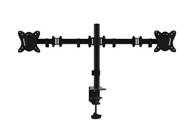 Equip Pro Articulating Dual Monitor Desk Mount Bracket for 2 LCD Displays, Black - 650152