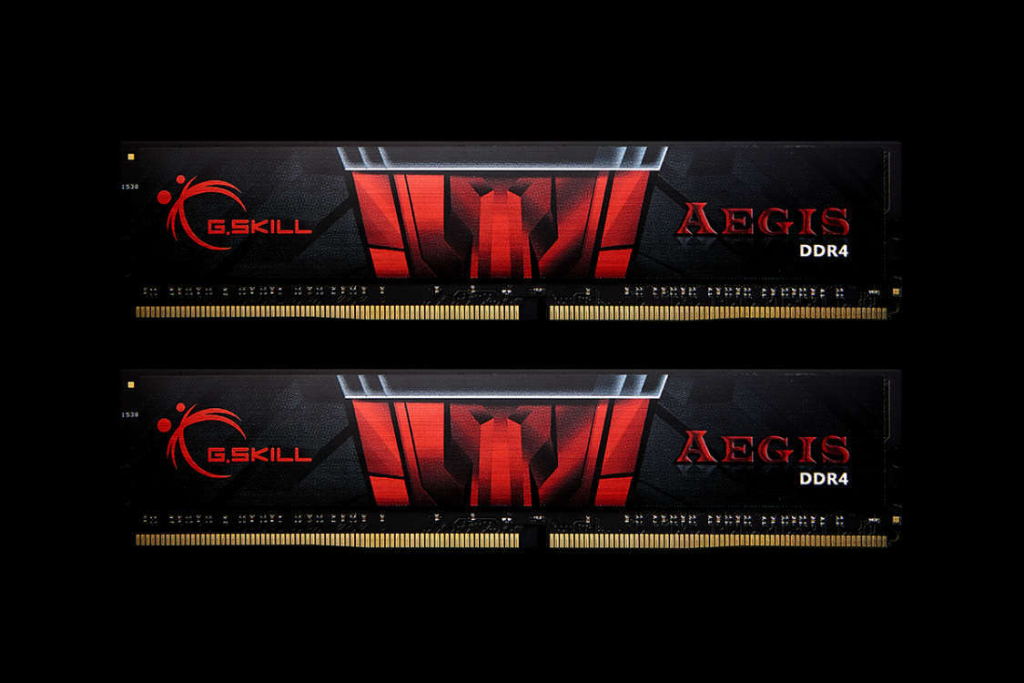 G.Skill AEGIS - DDR4 - Kit - 16 GB: 2 x 8 GB - DIMM 288-PIN - 2666 MHz / PC4-21300 - CL19 - 1.2 V - ungepuffert - non-ECC (F4-2666C19D-16GIS)