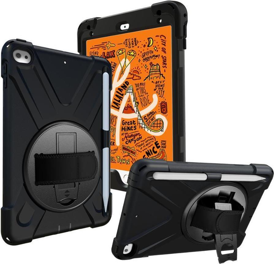 eSTUFF Back Cover for Tablet Silicone, Polycarbonate Black 8.3" for Apple iPad mini (6th Generation) (ES681555-BULK)