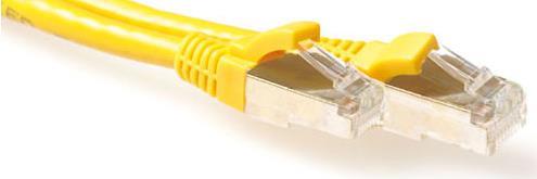 ACT Yellow 15 m S/FTP CAT6A Patch Cable Snagless with RJ45 Connectors, FB6815