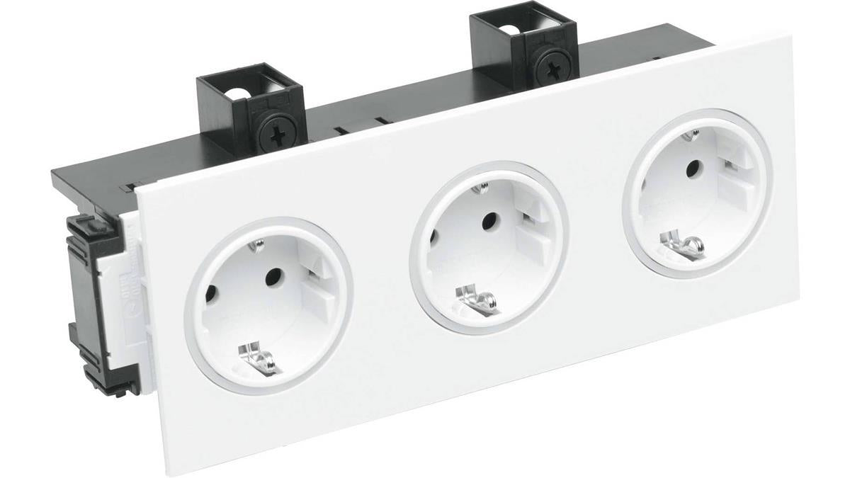 Rehau 3-Way Socket SIGNA IN rws BRK 3STD rws/rt 3-gang