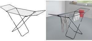 Metaltex Vulcano Drying Rack 18 m Black | Model 407502034