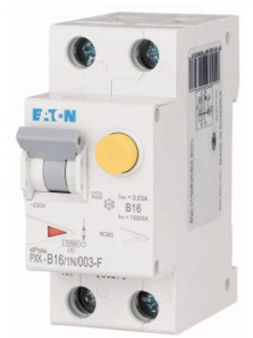 Eaton FI/LS-Kombischalter B 16A 1+N, 30mA PXK-B16/1N/003-F