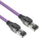 ACT Purple 15 m S/FTP CAT6A B2ca PoE++ 100W Solid Prefab Installation Cable, RJ45 Male to Male (FB0015)