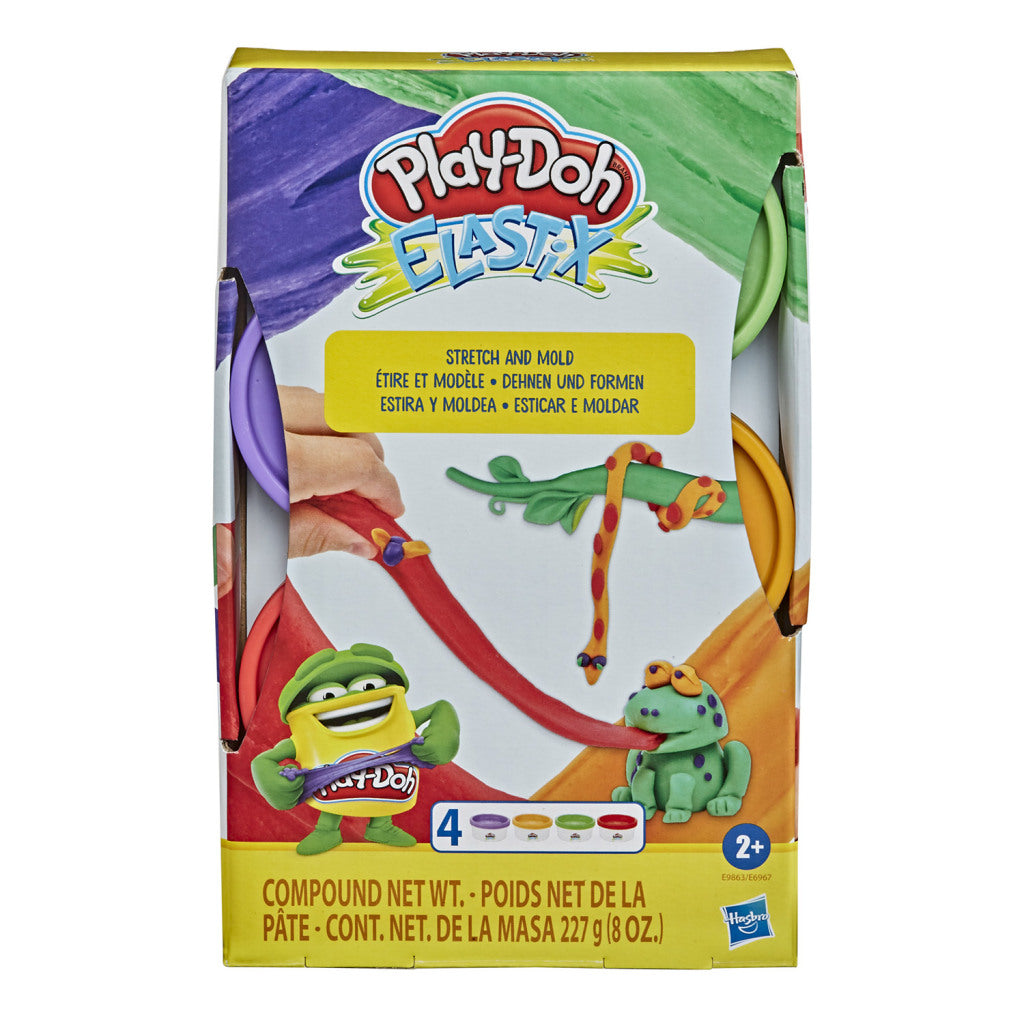 Play-Doh Elastix Clay 4 Pots for Kids 2+